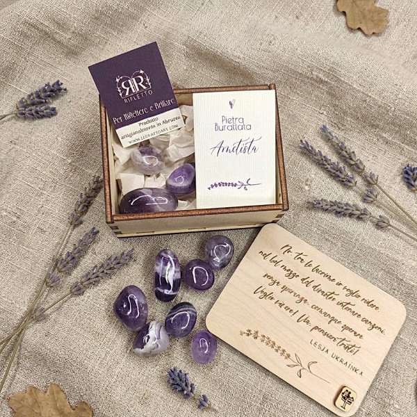 Scatola di legno AMETISTA CALMA E RILASSAMENTO